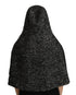 Dolce & Gabbana Gray Tweet Wool Shoulder Hat Hooded Scarf